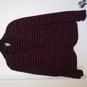 Tristan short long sleeved black spring summer jacket red striped